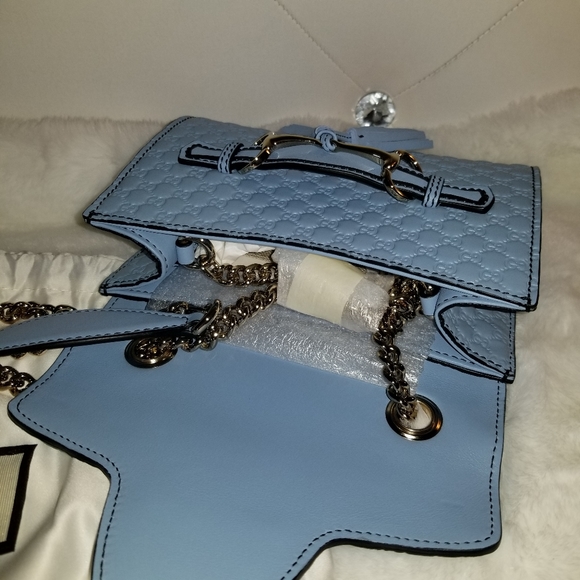 NEW GUCCI Mini Emily Microguccissima Periwinkle - Picture 7 of 16
